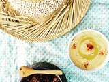 Hummus de lentilles corail et protéines végétales à la Libanaise (pistache et pignons de pin)