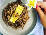 Nouilles de Soba aux champignons et omelette Thaï (faible index glycémique)