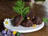 Muffins au chocolat fondants à manger sans culpabiliser avec une touche de fantaisie