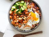Bibimbap de tofu sauce sriracha (facile et rapide)
