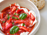 Burrata et chutney aux fraises