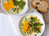 Oeufs cocottes aux asperges vertes