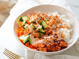 Poké Bowl au tofu Huli Huli et crudités