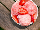 Sorbet à la fraise (sans sorbetière)