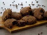 Cookies à l’okara, praliné « minute » maison et pépites de chocolat – Vegan, sans gluten, cuisson douce