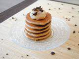 Pancakes d’automne vegan et sans gluten – poire, citron, fleur d’oranger