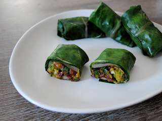 Roulés de blette farcis, saveurs chili – Vegan, sans gluten