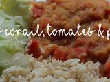 Lentilles corail, tomate & poivron (vidéo)