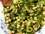Salade de courgettes, pois chiches & aneth