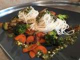 Somen aux légumes au Pesto d’algues