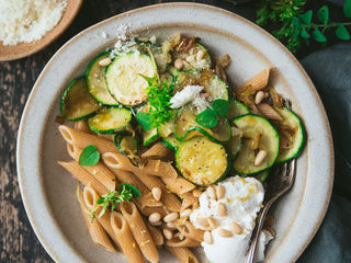 Pâtes aux courgettes et ricotta