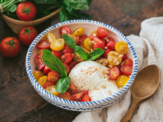 Salade de tomate mozzarella burrata