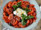 Salade de tomate mozzarella burrata