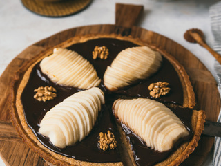 Tarte Poire Chocolat et Noix de Grenoble