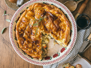 Tourte aux légumes et champignons {recette végétarienne}