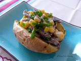 Baked potatoes aux champignons, maïs et veganaise (pommes de terre au four) – Vegan