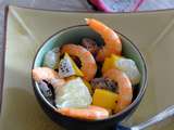 Salade de crevette et aux fruits exotiques (détox)