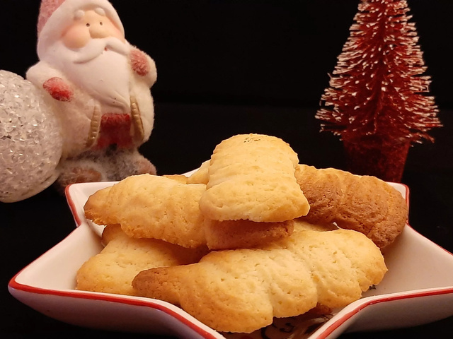 Recette de Biscuits père Noël en forme de coeur 