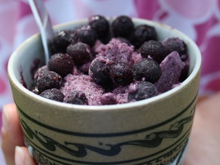 Glace bleuets coco