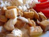 Tofu aux champignons et à la crème